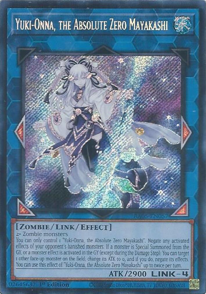 Yuki-Onna, the Absolute Zero Mayakashi (Secret Rare) [RA05-EN057] Secret Rare | Exor Games Summserside