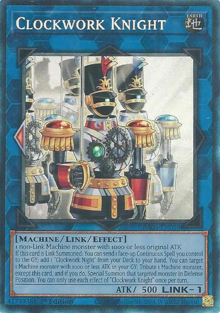 Clockwork Knight (Collector's Rare) [RA05-EN058] Collector's Rare | Exor Games Summserside