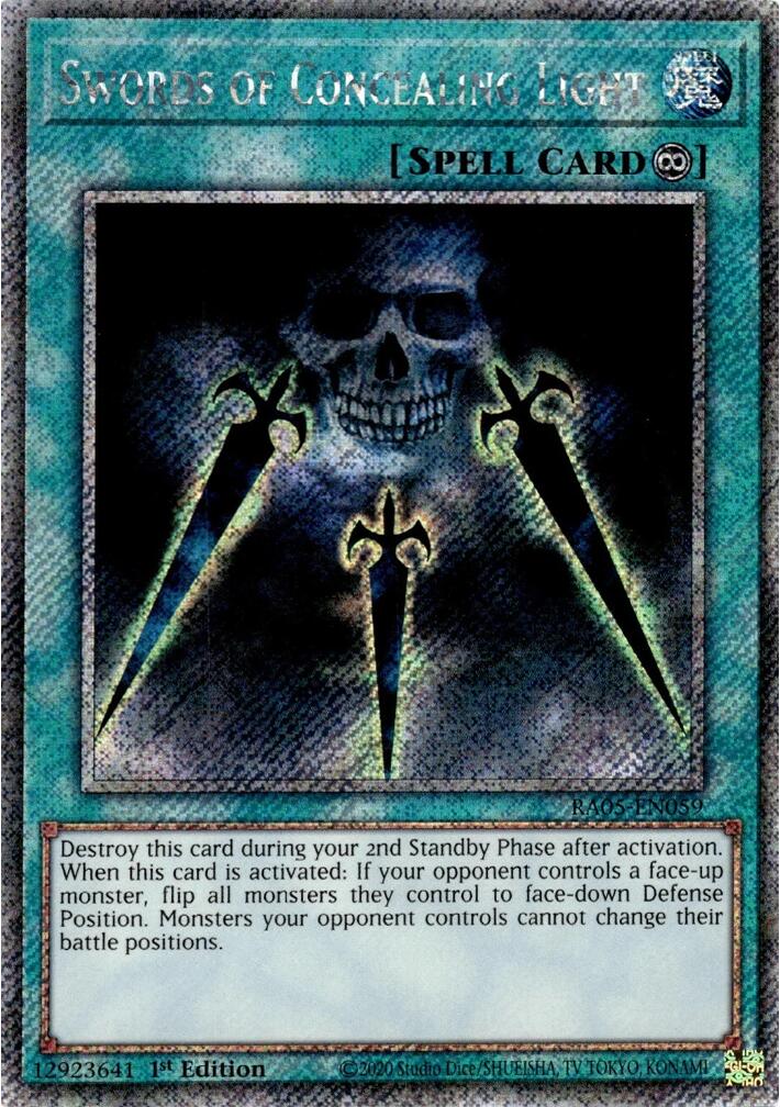 Swords of Concealing Light (Platinum Secret Rare) [RA05-EN059] Platinum Secret Rare | Exor Games Summserside