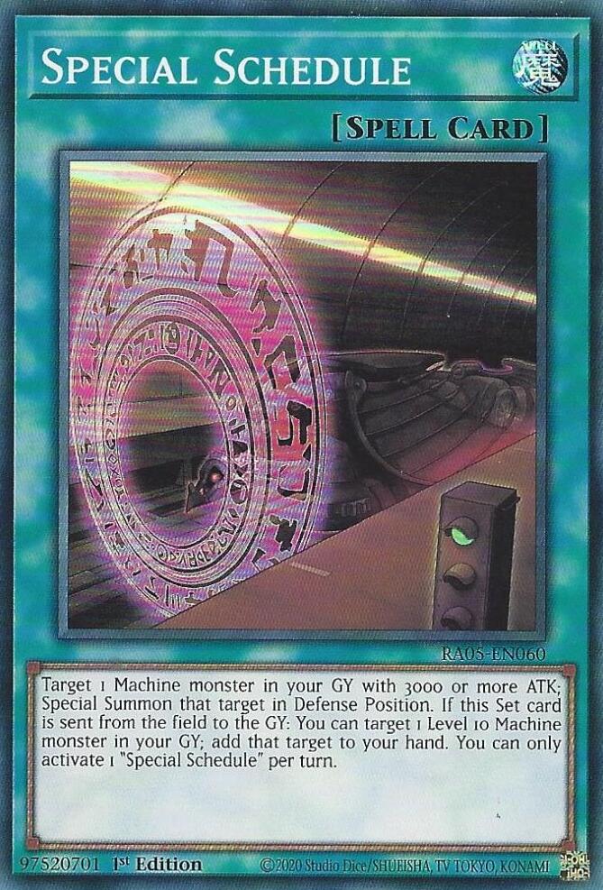 Special Schedule [RA05-EN060] Super Rare | Exor Games Summserside
