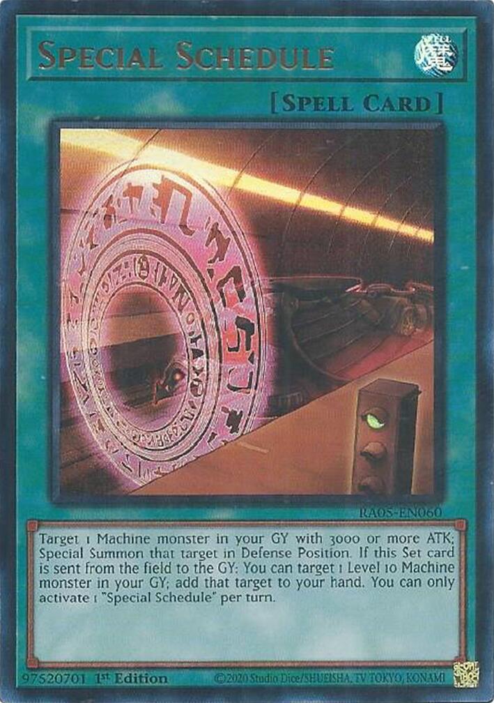 Special Schedule (Ultra Rare) [RA05-EN060] Ultra Rare | Exor Games Summserside
