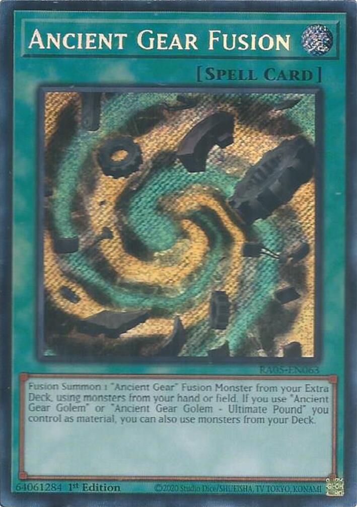 Ancient Gear Fusion (Secret Rare) [RA05-EN063] Secret Rare | Exor Games Summserside