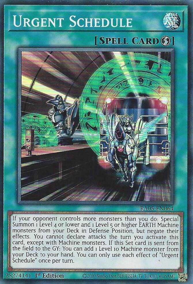 Urgent Schedule [RA05-EN064] Super Rare | Exor Games Summserside