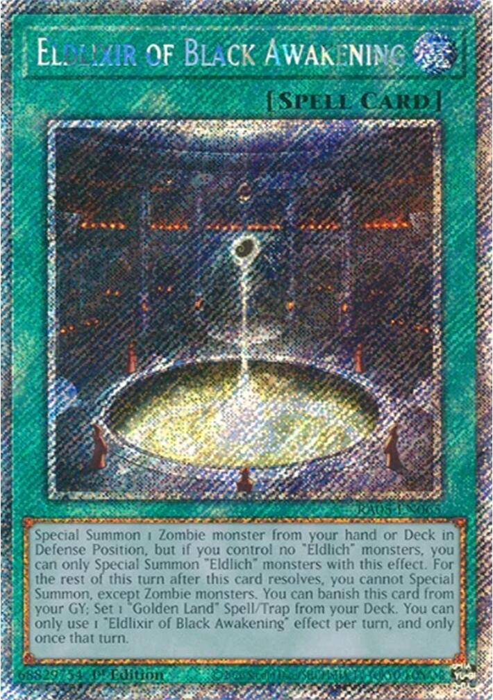 Eldlixir of Black Awakening (Platinum Secret Rare) [RA05-EN065] Platinum Secret Rare | Exor Games Summserside