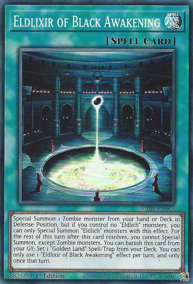 Eldlixir of Black Awakening [RA05-EN065] Super Rare | Exor Games Summserside