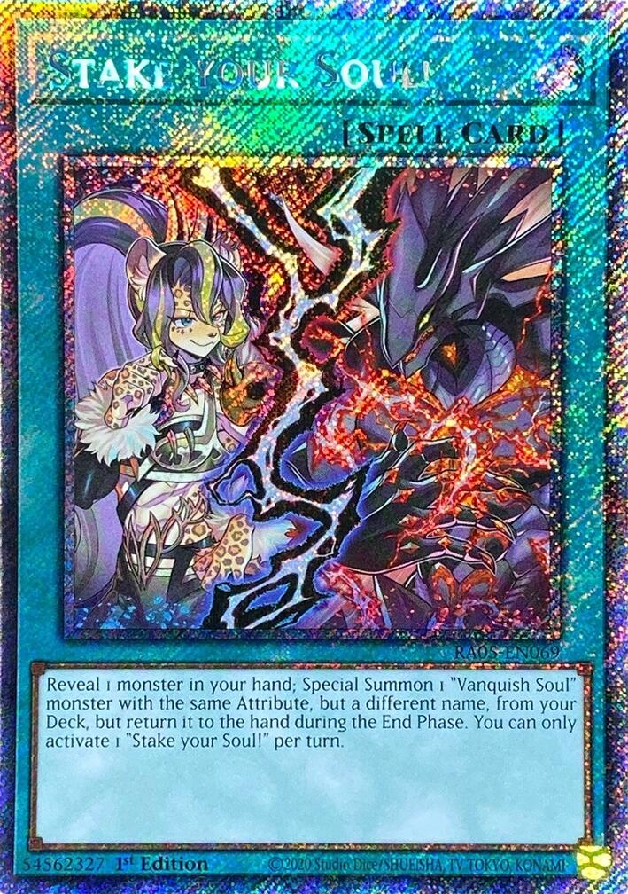 Stake your Soul! (Platinum Secret Rare) [RA05-EN069] Platinum Secret Rare | Exor Games Summserside