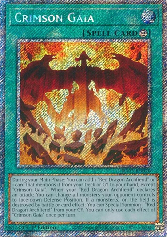 Crimson Gaia (Platinum Secret Rare) [RA05-EN070] Platinum Secret Rare | Exor Games Summserside