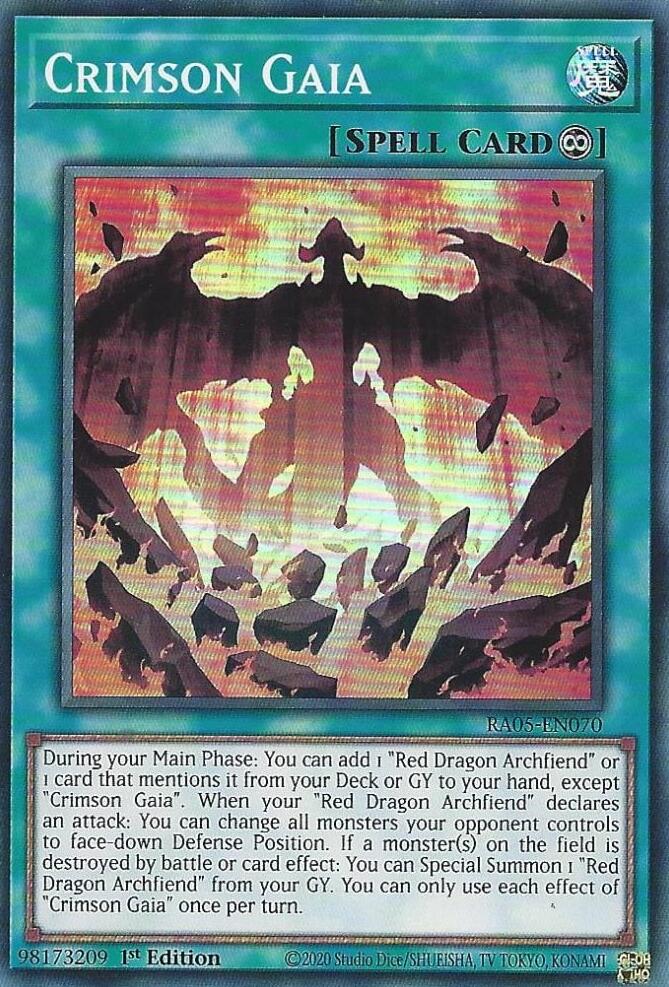 Crimson Gaia [RA05-EN070] Super Rare | Exor Games Summserside