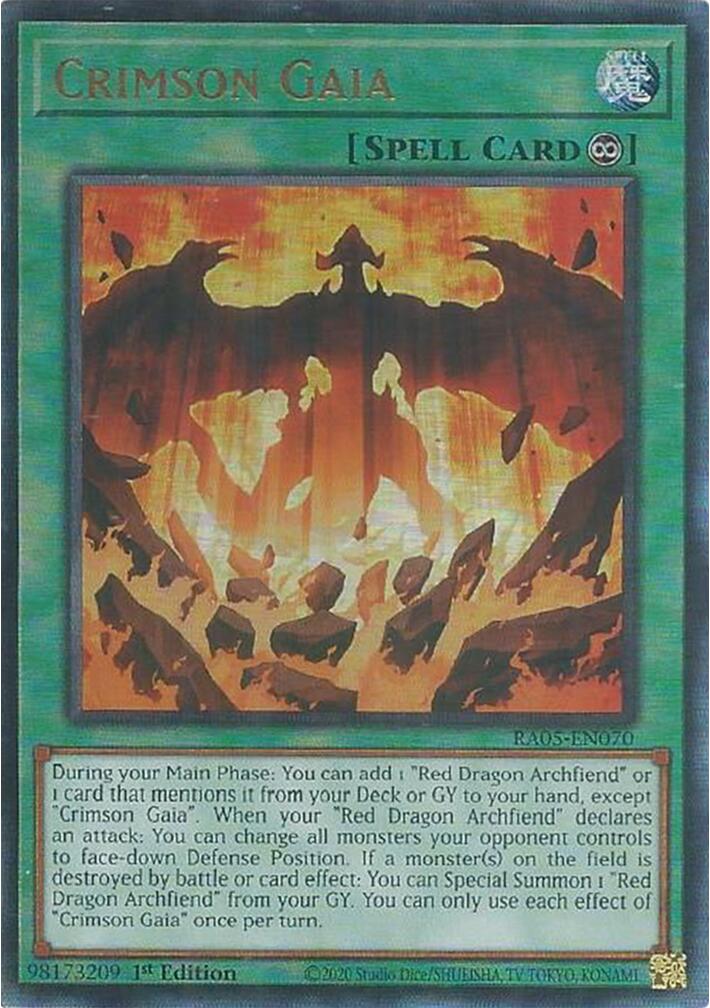 Crimson Gaia (Ultimate Rare) [RA05-EN070] Ultimate Rare | Exor Games Summserside