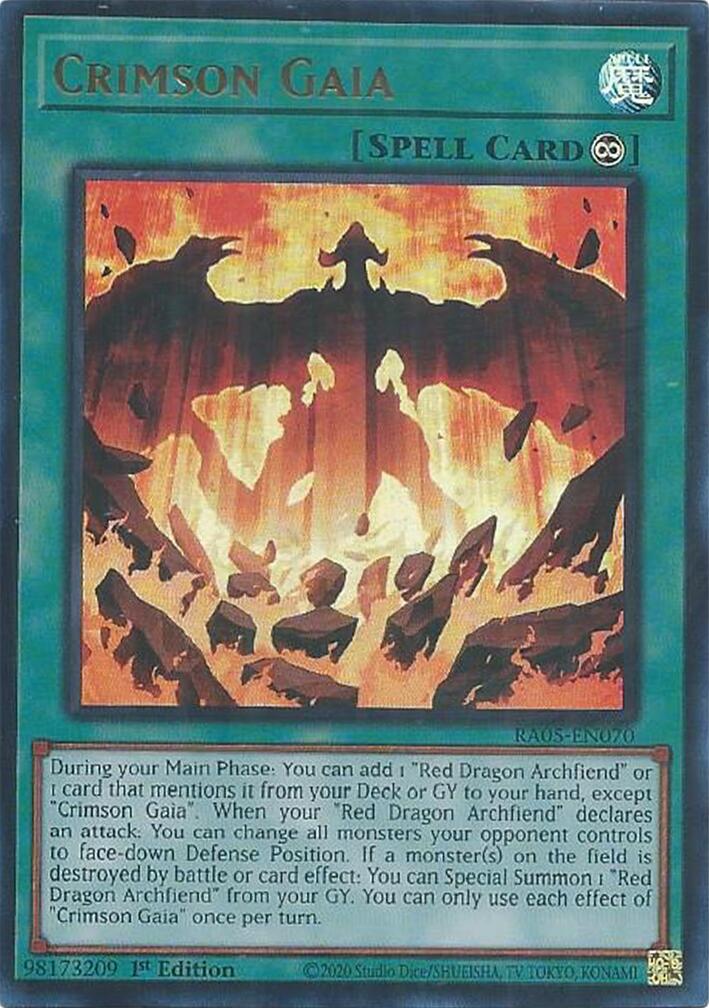 Crimson Gaia (Ultra Rare) [RA05-EN070] Ultra Rare | Exor Games Summserside
