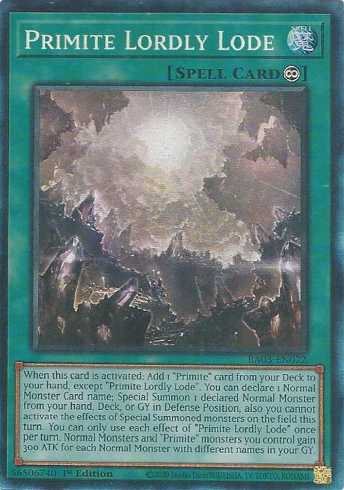 Primite Lordly Lode (Collector's Rare) [RA05-EN072] Collector's Rare | Exor Games Summserside