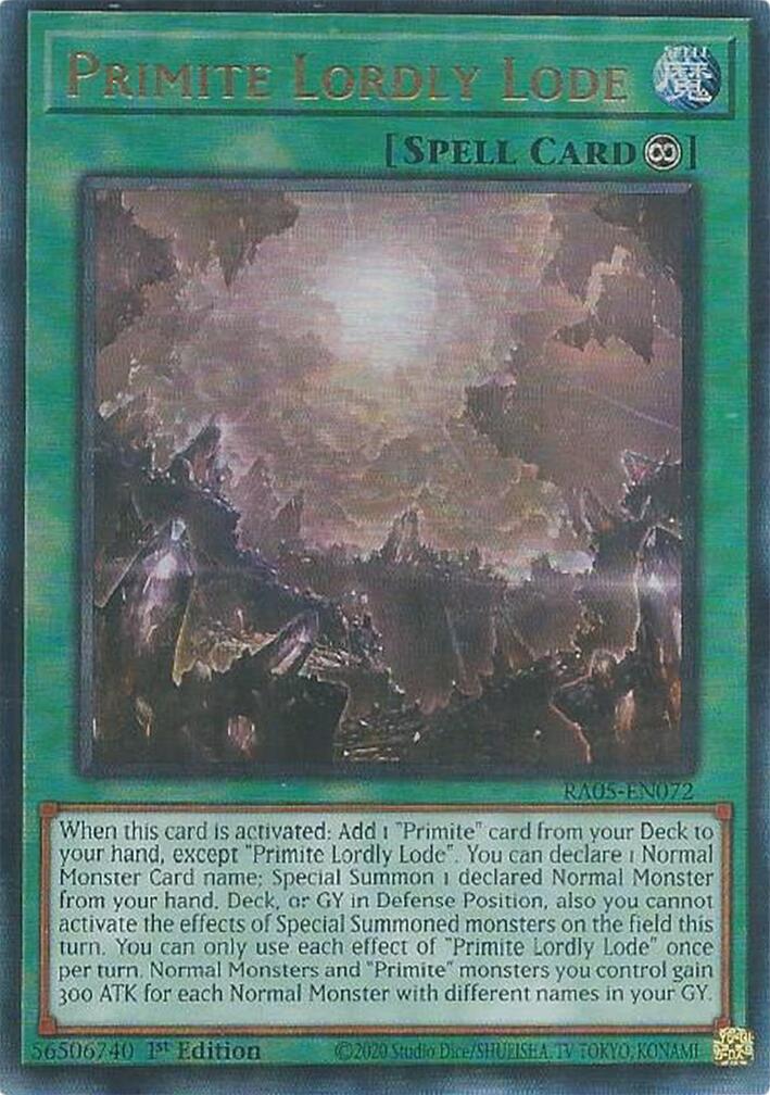 Primite Lordly Lode (Ultimate Rare) [RA05-EN072] Ultimate Rare | Exor Games Summserside