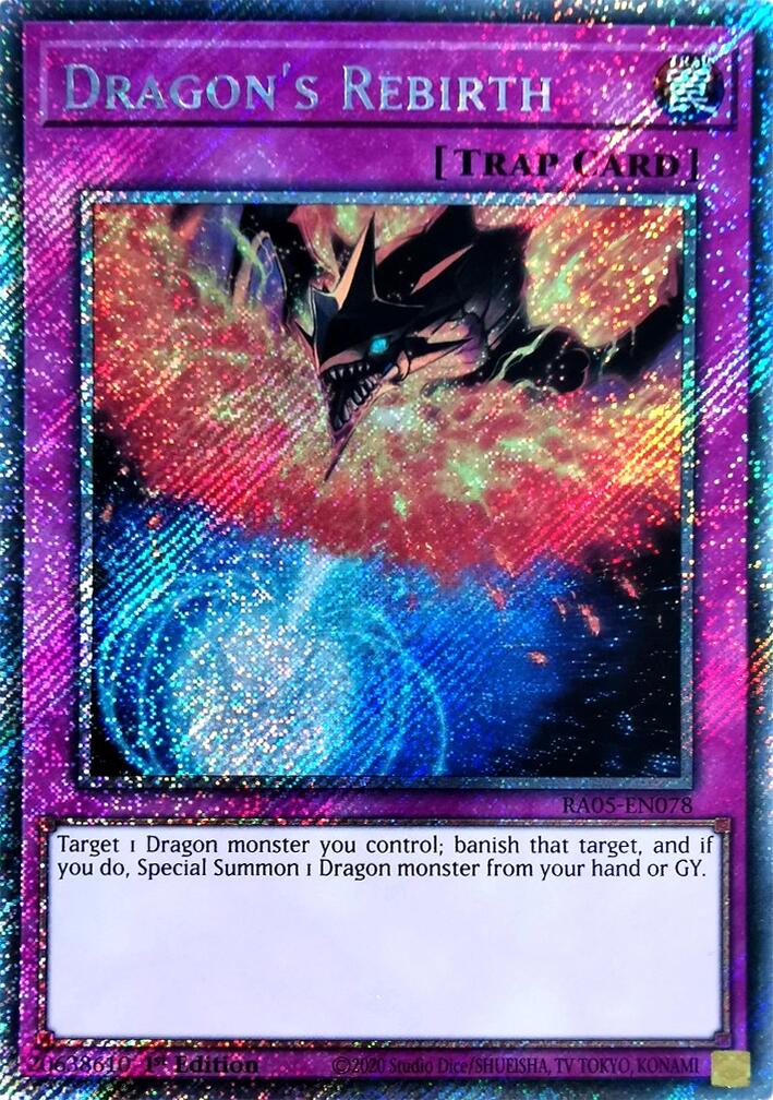 Dragon's Rebirth (Platinum Secret Rare) [RA05-EN078] Platinum Secret Rare | Exor Games Summserside