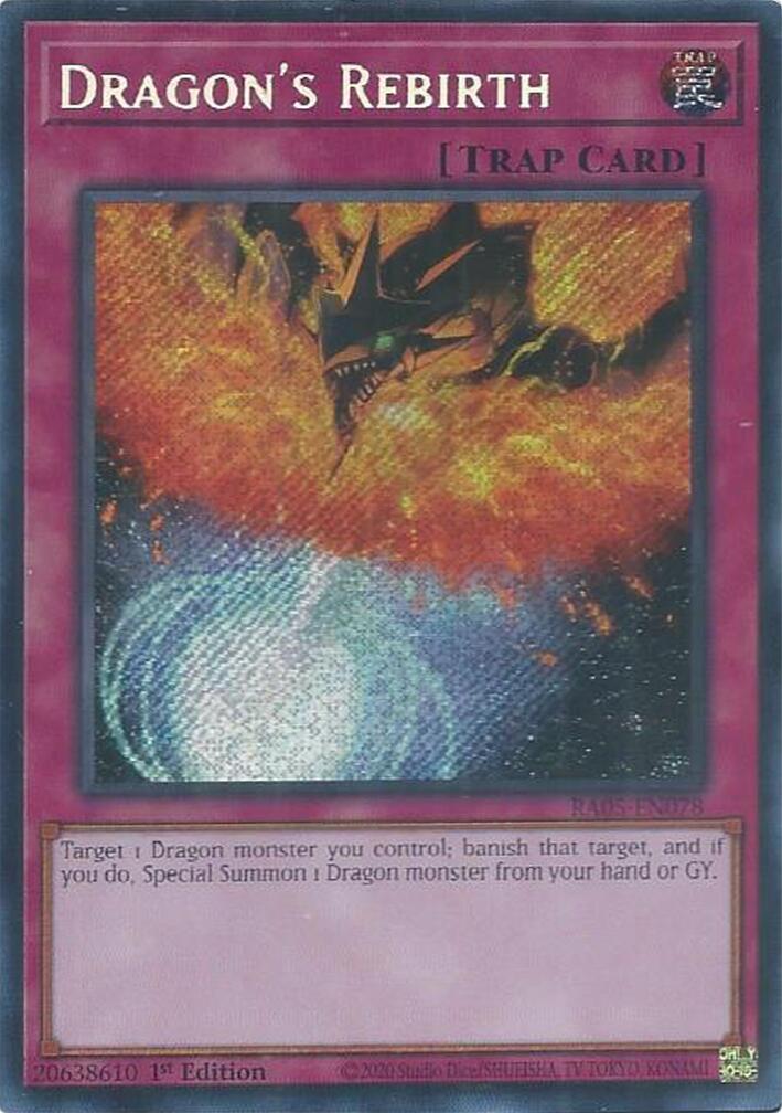 Dragon's Rebirth (Secret Rare) [RA05-EN078] Secret Rare | Exor Games Summserside