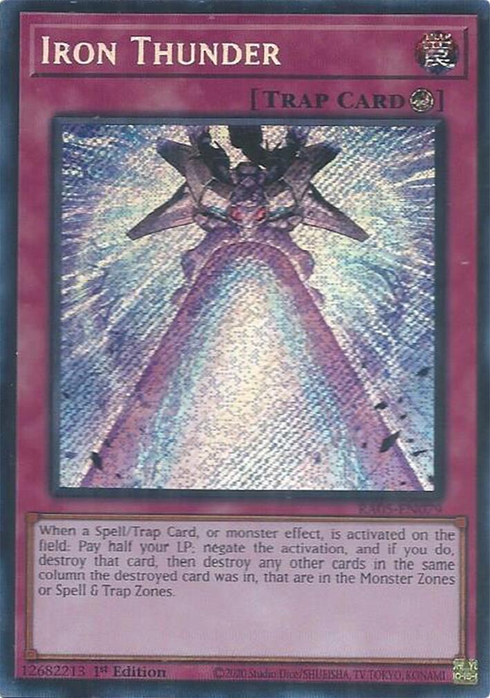 Iron Thunder (Secret Rare) [RA05-EN079] Secret Rare | Exor Games Summserside