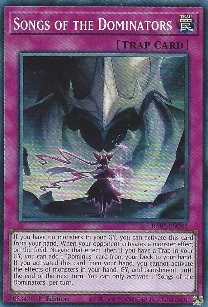 Songs of the Dominators [RA05-EN081] Super Rare | Exor Games Summserside
