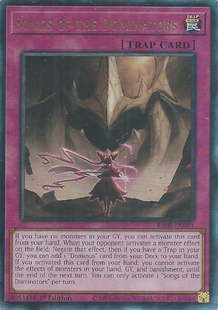 Songs of the Dominators (Ultimate Rare) [RA05-EN081] Ultimate Rare | Exor Games Summserside