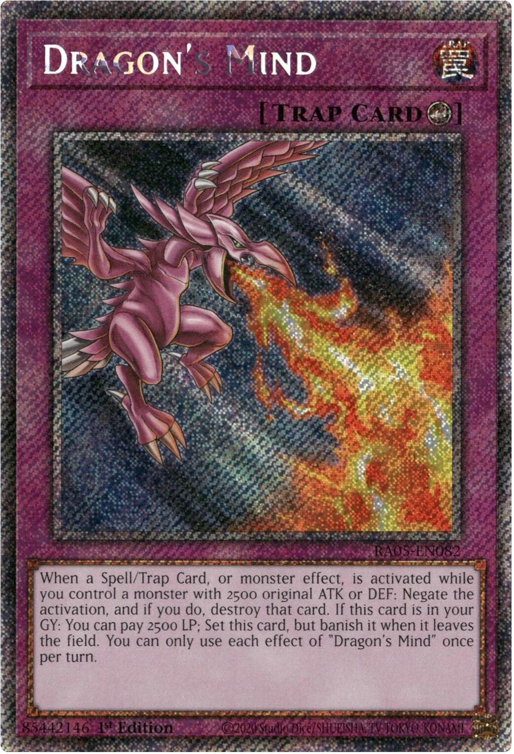 Dragon's Mind (Platinum Secret Rare) [RA05-EN082] Platinum Secret Rare | Exor Games Summserside