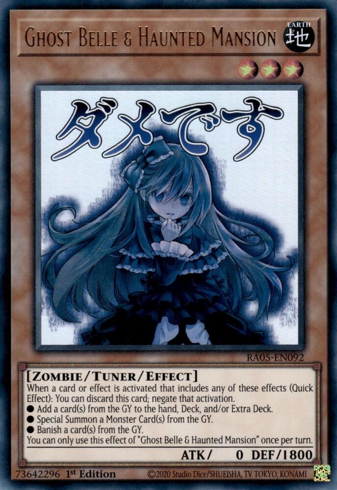 Ghost Belle & Haunted Mansion [RA05-EN092] Ultra Rare | Exor Games Summserside
