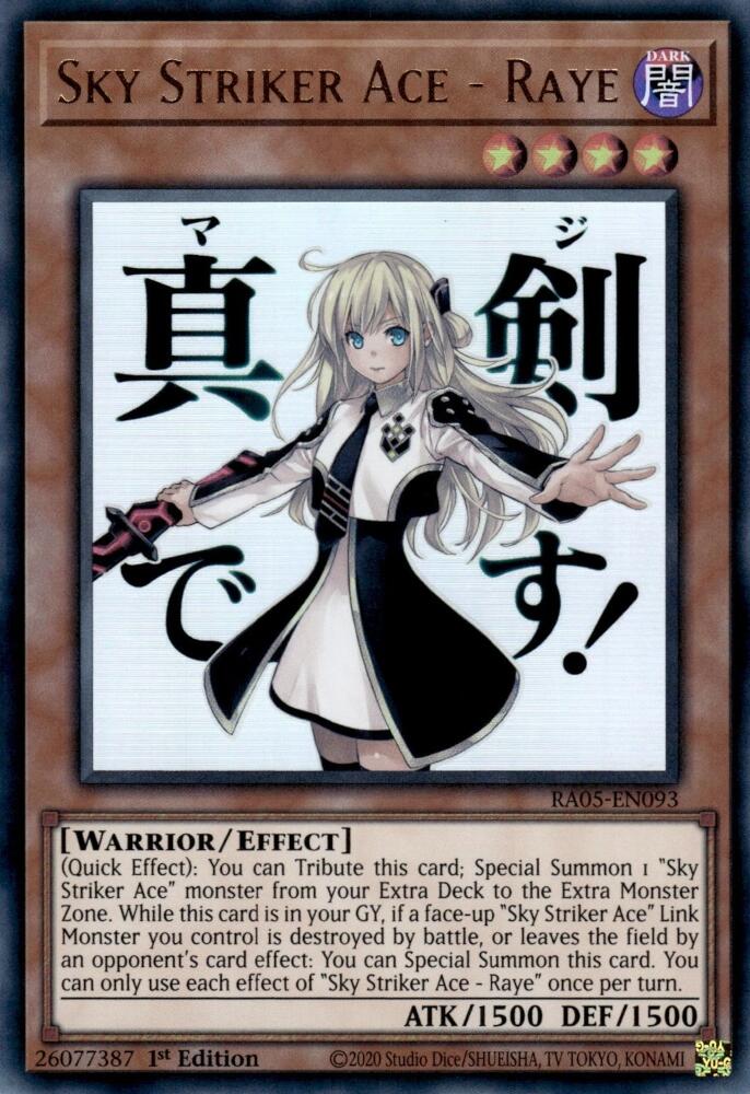 Sky Striker Ace - Raye [RA05-EN093] Ultra Rare | Exor Games Summserside