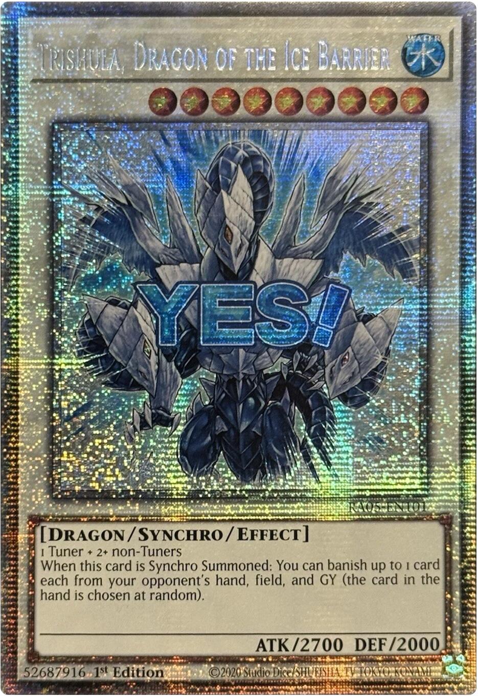 Trishula, Dragon of the Ice Barrier (Starlight Rare) [RA05-EN101] Starlight Rare | Exor Games Summserside