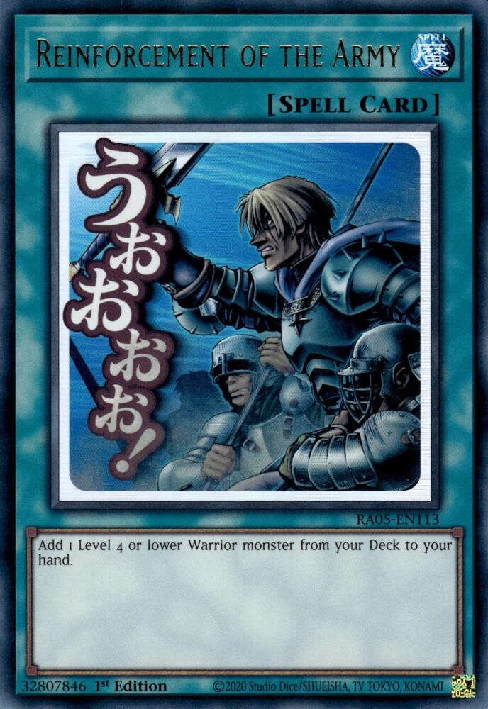 Reinforcement of the Army [RA05-EN113] Ultra Rare | Exor Games Summserside