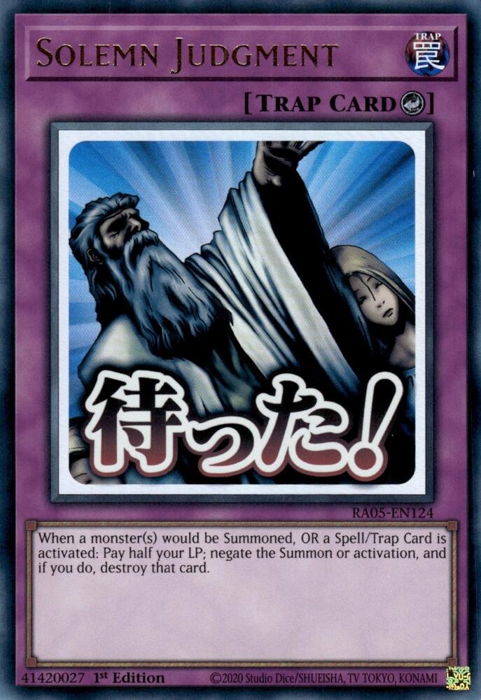 Solemn Judgment [RA05-EN124] Ultra Rare | Exor Games Summserside