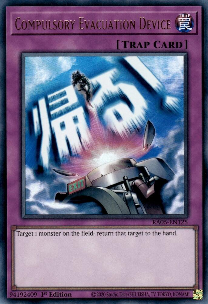 Compulsory Evacuation Device [RA05-EN125] Ultra Rare | Exor Games Summserside