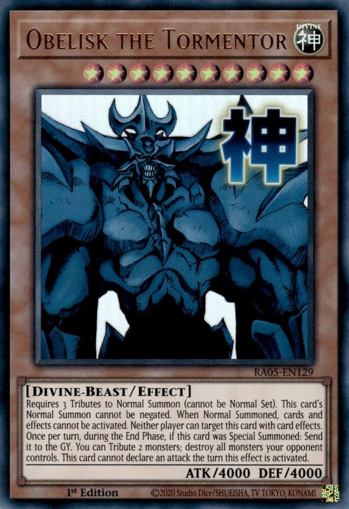 Obelisk the Tormentor [RA05-EN129] Ultra Rare | Exor Games Summserside