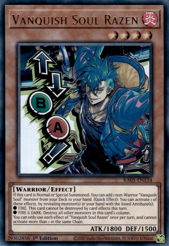 Vanquish Soul Razen [RA05-EN134] Ultra Rare | Exor Games Summserside