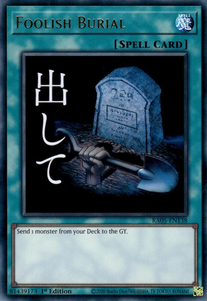 Foolish Burial [RA05-EN138] Ultra Rare | Exor Games Summserside