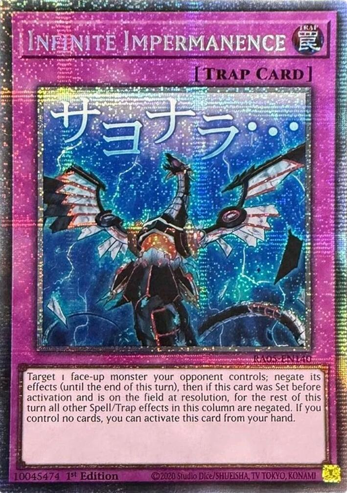 Infinite Impermanence (Starlight Rare) [RA05-EN140] Starlight Rare | Exor Games Summserside