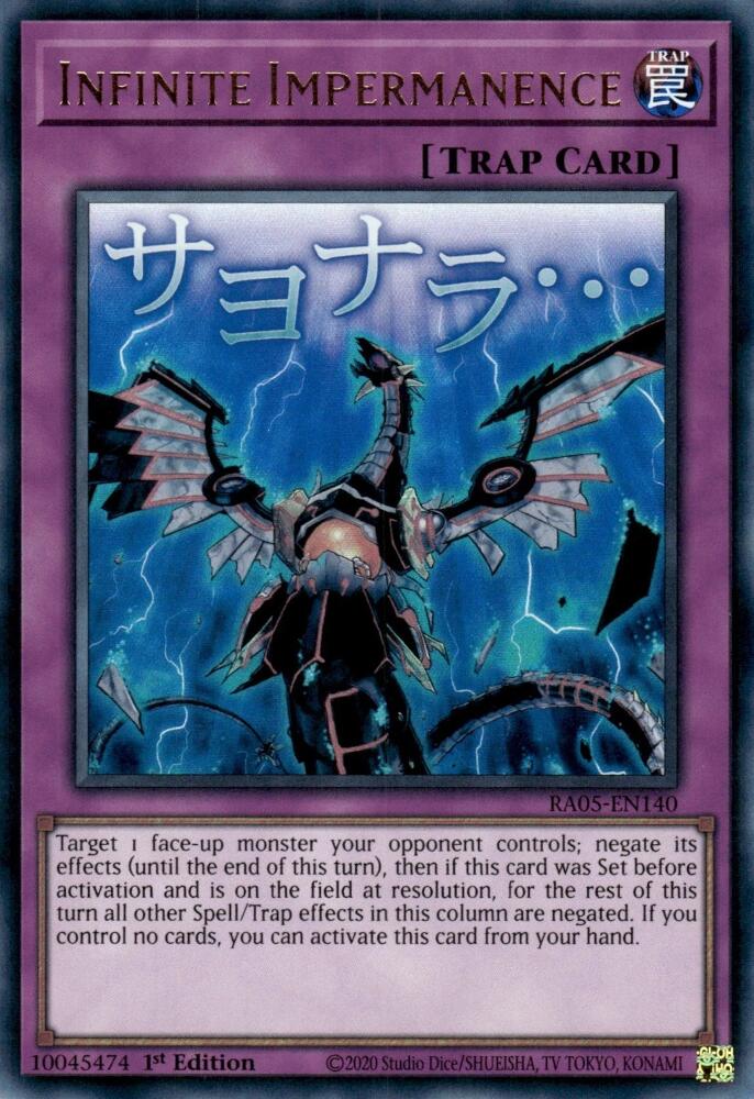 Infinite Impermanence [RA05-EN140] Ultra Rare | Exor Games Summserside