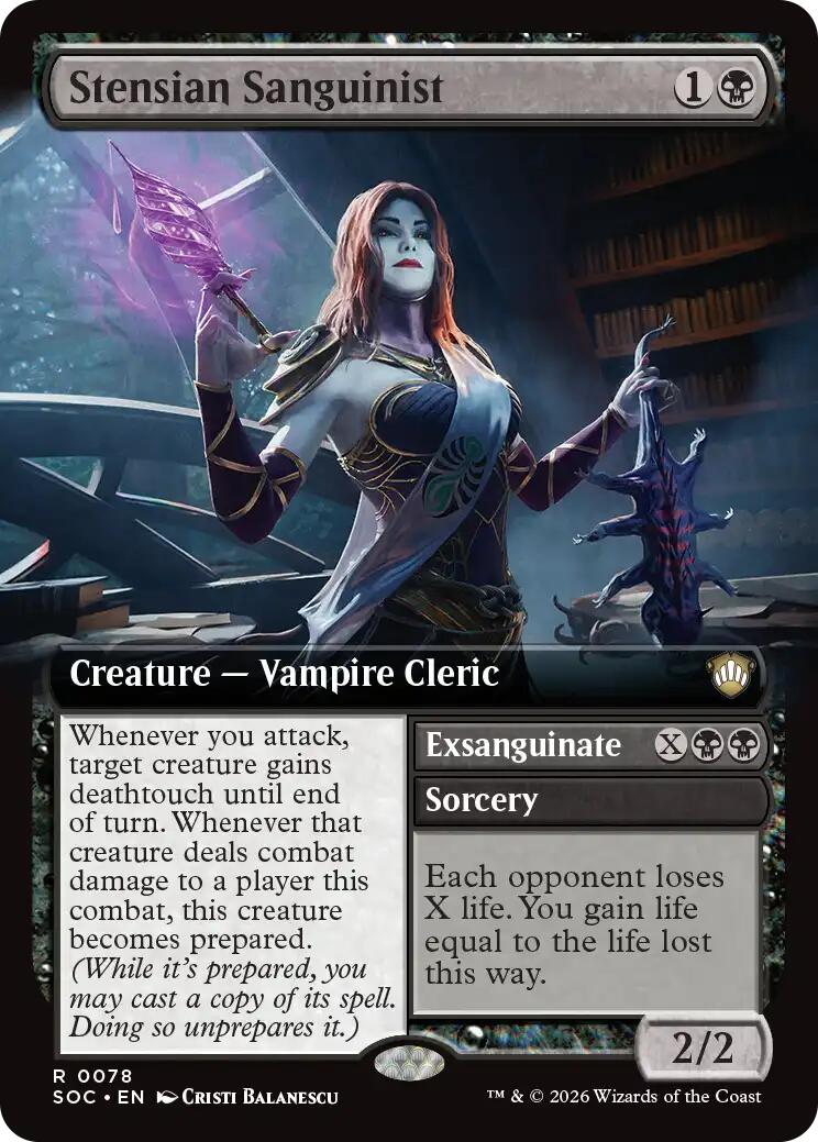 Stensian Sanguinist (Extended Art) [Secrets of Strixhaven Commander] | Exor Games Summserside