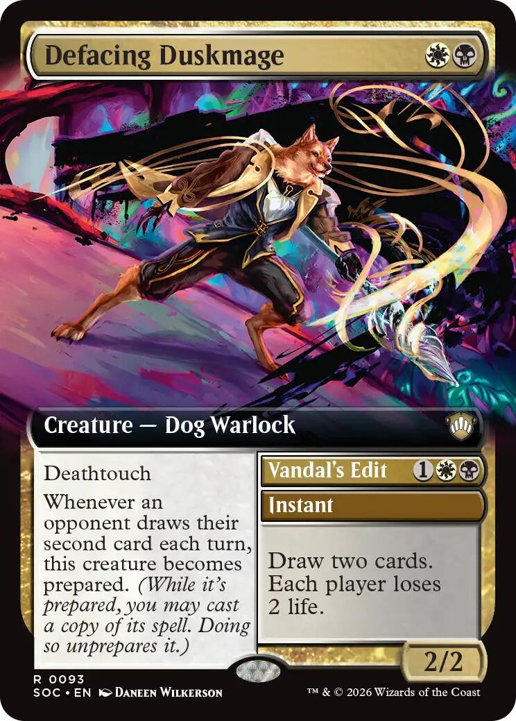 Defacing Duskmage (Extended Art) [Secrets of Strixhaven Commander] | Exor Games Summserside