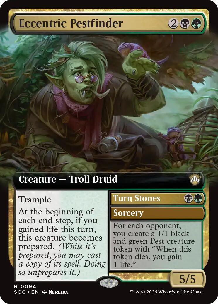 Eccentric Pestfinder (Extended Art) [Secrets of Strixhaven Commander] | Exor Games Summserside
