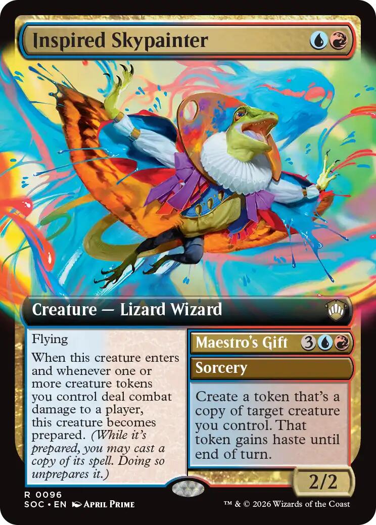Inspired Skypainter (Extended Art) [Secrets of Strixhaven Commander] | Exor Games Summserside