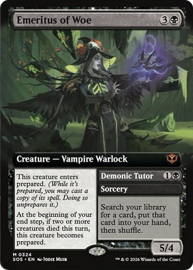 Emeritus of Woe (Extended Art) [Secrets of Strixhaven] | Exor Games Summserside