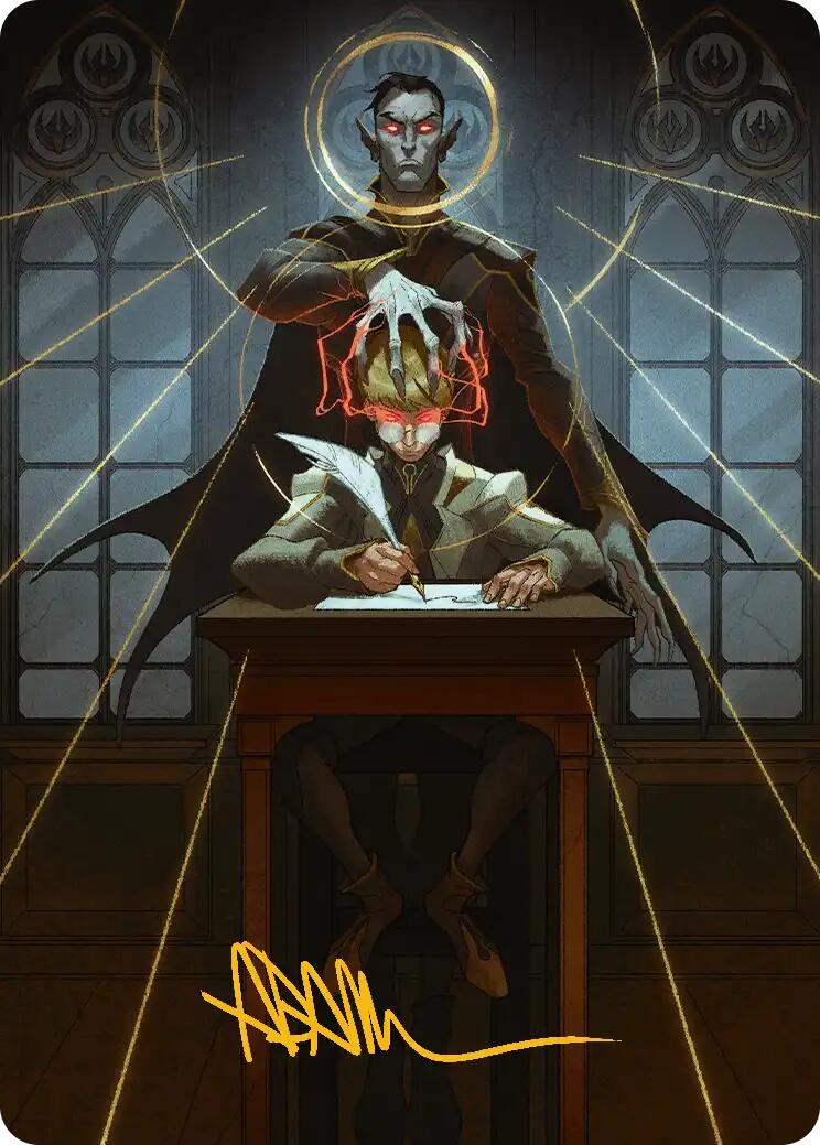 Vampiric Tutor Art Card (Gold-Stamped Signature) [Secrets of Strixhaven Art Series] | Exor Games Summserside
