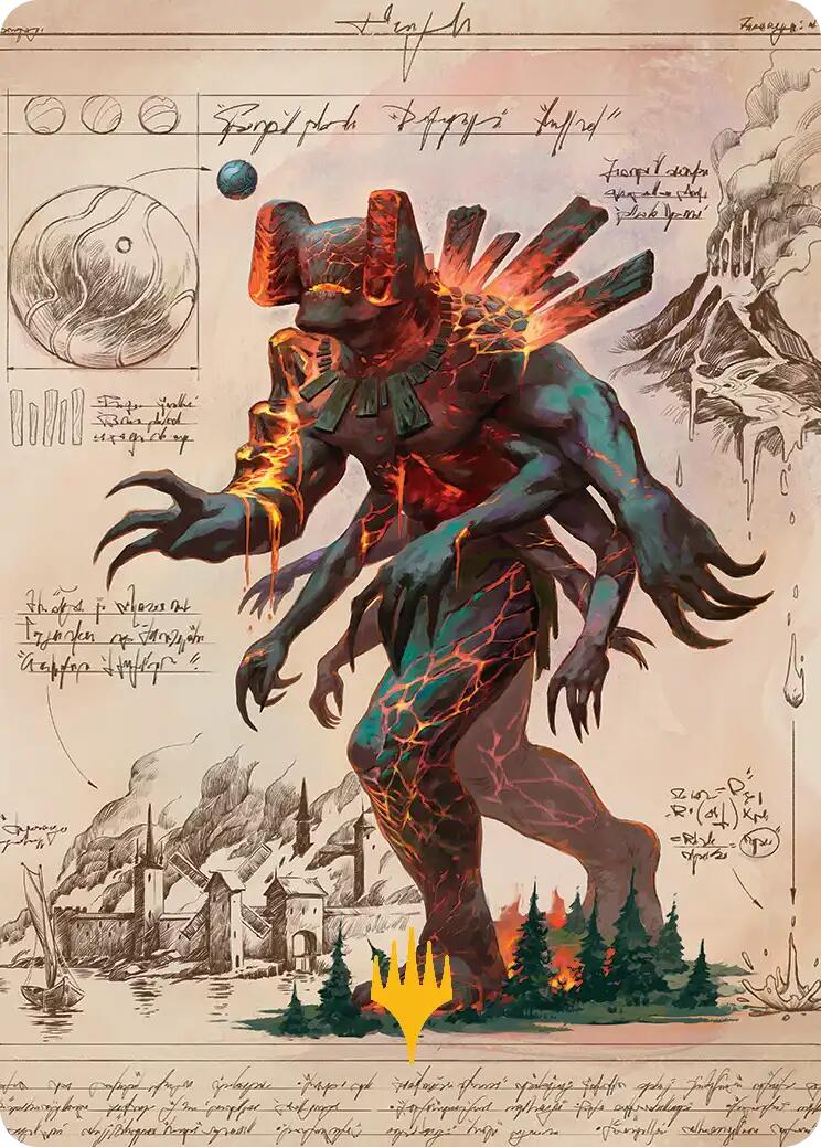Magmablood Archaic Art Card (Gold-Stamped Planeswalker Symbol) [Secrets of Strixhaven Art Series] | Exor Games Summserside