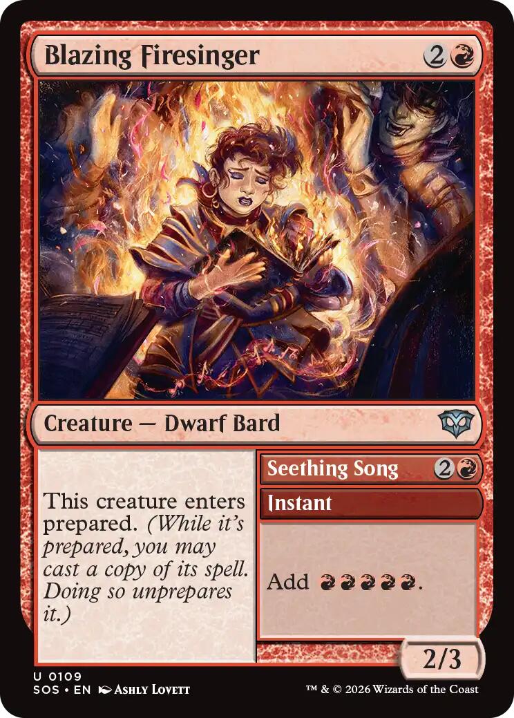 Blazing Firesinger [Secrets of Strixhaven] | Exor Games Summserside