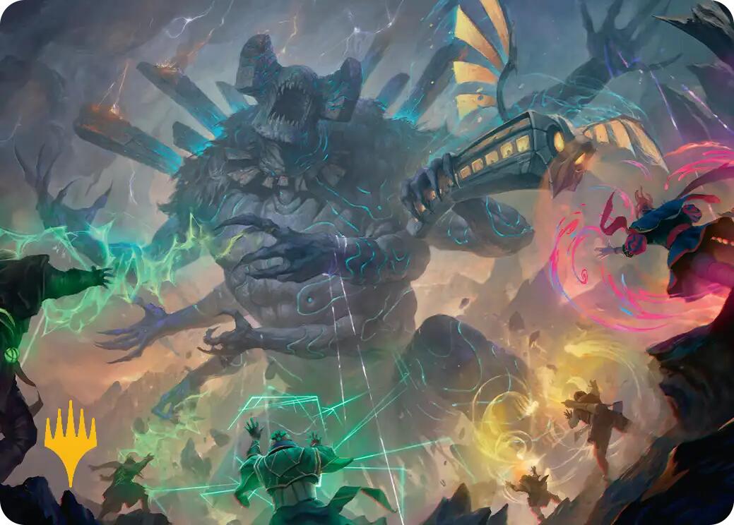 Moment of Reckoning Art Card (Gold-Stamped Planeswalker Symbol) [Secrets of Strixhaven Art Series] | Exor Games Summserside
