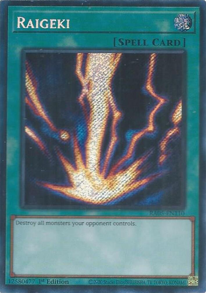 Raigeki (Secret Rare) [RA05-EN110] Secret Rare | Exor Games Summserside