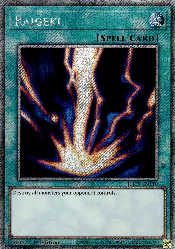 Raigeki (Platinum Secret Rare) [RA05-EN110] Platinum Secret Rare | Exor Games Summserside