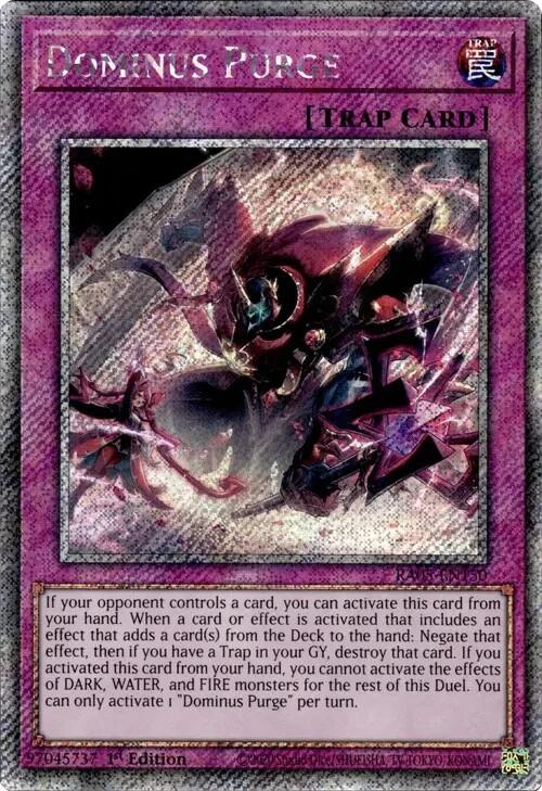Dominus Purge (Platinum Secret Rare) [RA05-EN150] Platinum Secret Rare | Exor Games Summserside