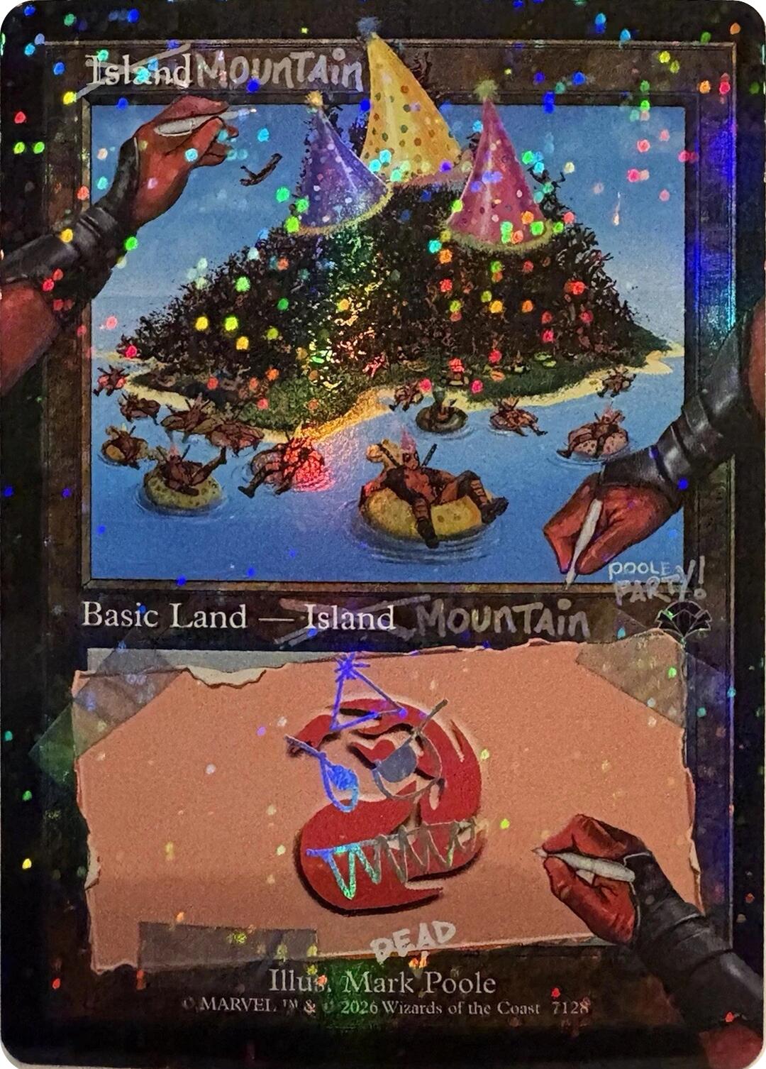 Mountain (7128) (Pool Party Foil) [Secret Lair Drop Series] | Exor Games Summserside