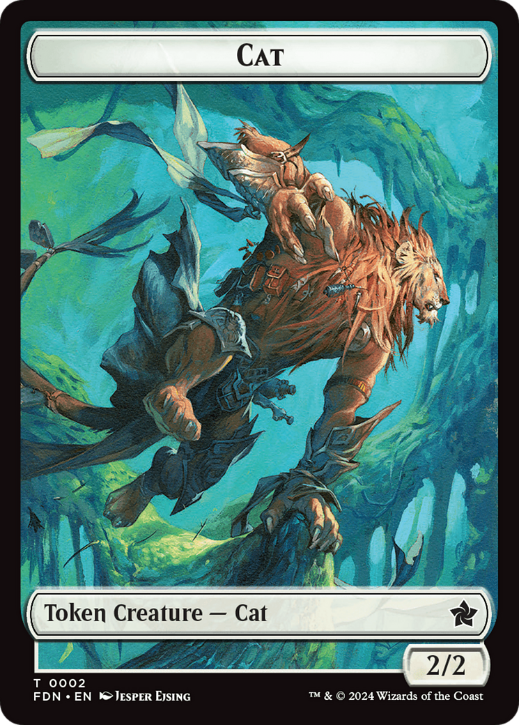 Cat (0001) // Cat (0002) Doubled-Sided Token [Foundations Tokens] | Exor Games Summserside