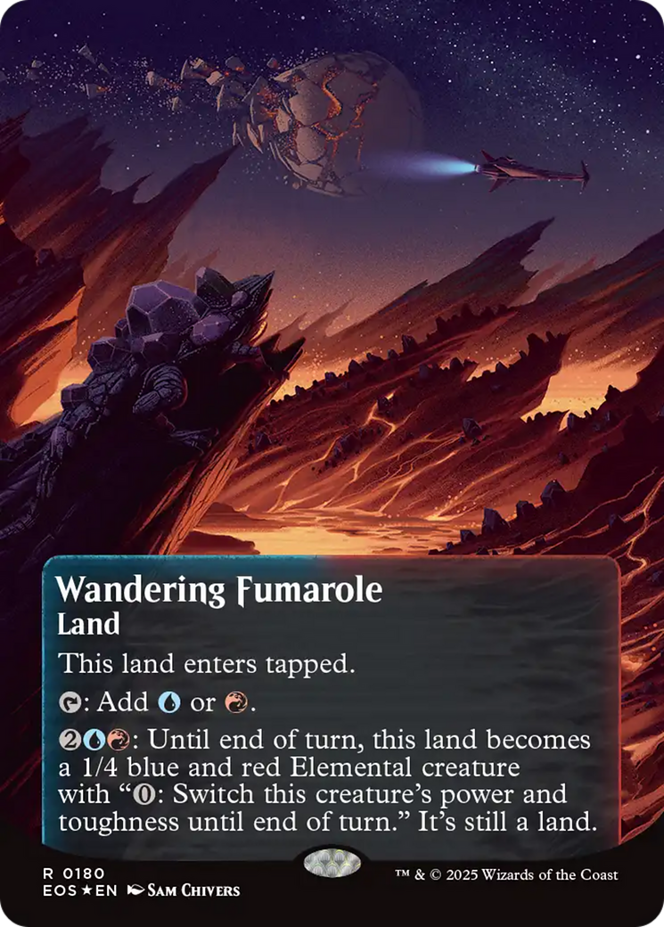Wandering Fumarole (0180) (Borderless) (Galaxy Foil) [Edge of Eternities: Stellar Sights] | Exor Games Summserside