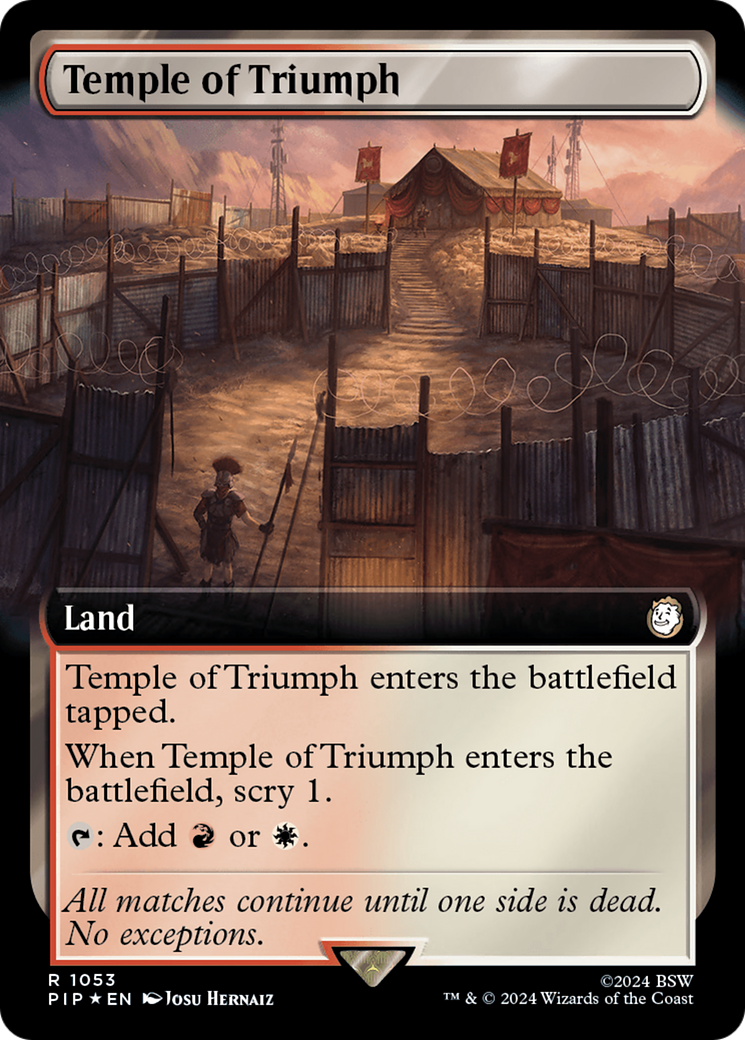 Temple of Triumph (Extended Art) (Surge Foil) [Fallout] | Exor Games Summserside