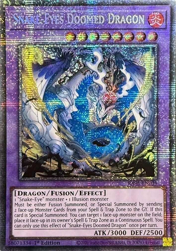 Snake-Eyes Doomed Dragon (Starlight Rare) [RA05-EN039] Starlight Rare | Exor Games Summserside